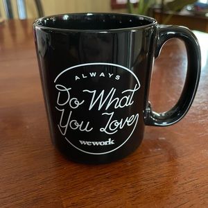 WeWork “Always Do What You Love” Black Coffee Mug 12 oz. New